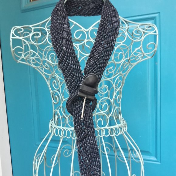 Wide Woven Belt Braided Macrame Belt Womens Vegan Rope Multi Loop Bohemian main image 2